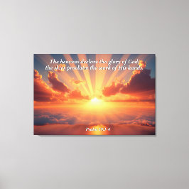 Heavens Deklarera Glory: Gud & Creation Verse Canvastryck