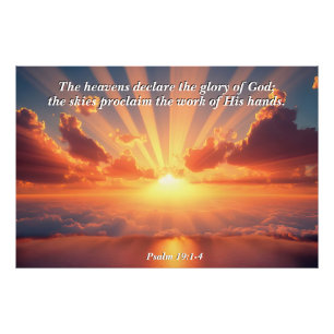 Heavens Deklarera Glory: Gud & Creation Verse Fototryck