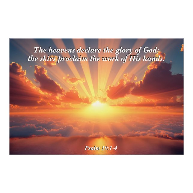 Heavens Deklarera Glory: Gud & Creation Verse Fototryck (Framsidan)