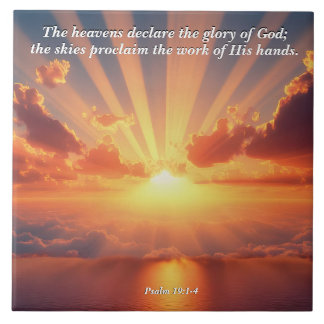 Heavens Deklarera Glory: Gud & Creation Verse Kakelplatta