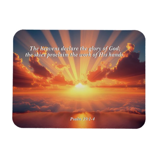 Heavens Deklarera Glory: Gud & Creation Verse Magnet (Horisontell)