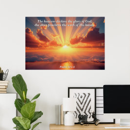 Heavens Deklarera Glory: Gud & Creation Verse Poster