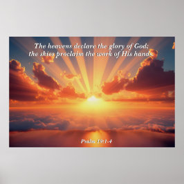 Heavens Deklarera Glory: Gud & Creation Verse Poster
