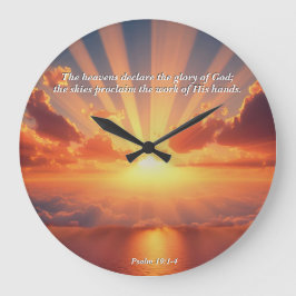 Heavens Deklarera Glory: Gud & Creation Verse Stor Klocka