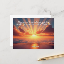 Heavens Deklarera Glory: Gud & Creation Verse Vykort