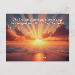 Heavens Deklarera Glory: Gud & Creation Verse Vykort