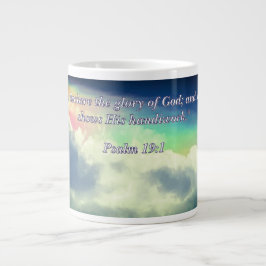 Heavens Deklarerar psalm 19:1 Jumbo Mugg