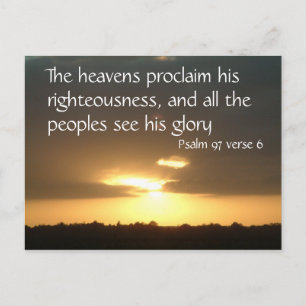 Heavens deklarerar Psalm 97 v 6 Vykort