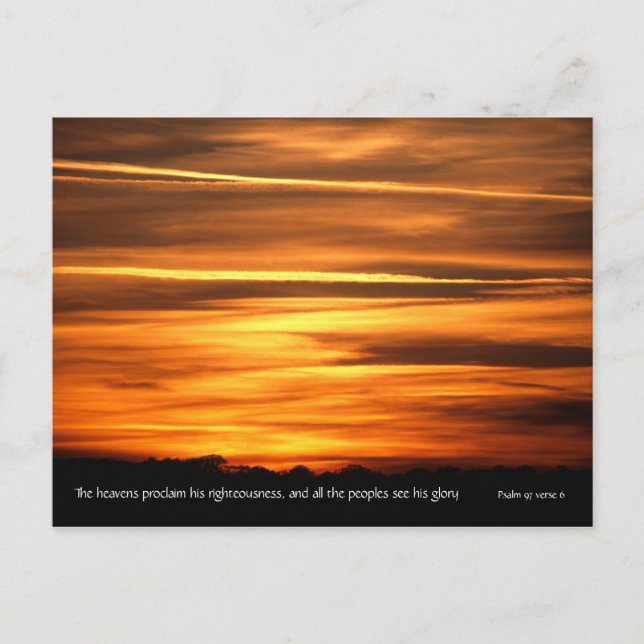 Heavens deklarerar | v2 | Psalm 97 v 6 Vykort (Framsida)