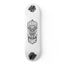 Heavens Devils – Skull Biker Skateboard Deck