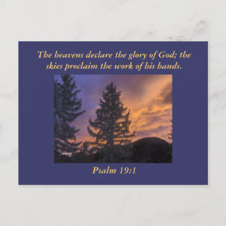 Heavens förklarar Guds ära.. Vykort