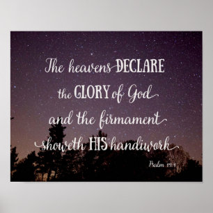 Heavens förklarar Guds härlighet Poster