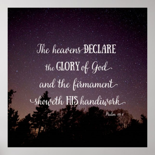 Heavens förklarar Guds härlighet Poster (Framsidan)