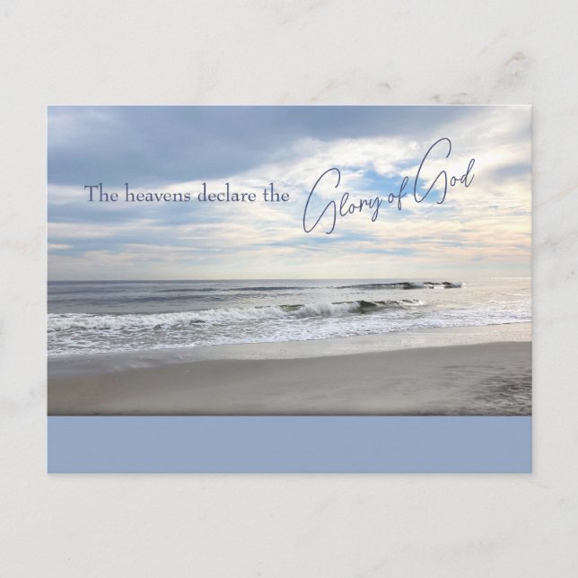 Heavens förklarar Guds härlighet Vykort (Framsida)