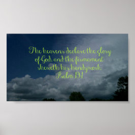 Heavens förklarar sin ära poster