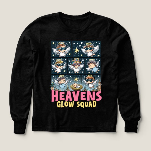 Heavens Glow Squad Collection: Radiant Angels Mode T Shirt (Design framsida)
