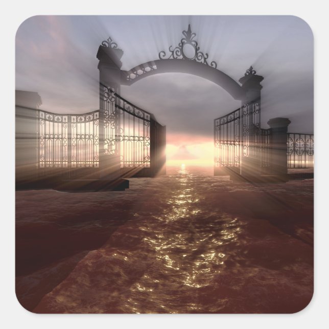 Heavens Grind Fyrkantigt Klistermärke (Framsida)