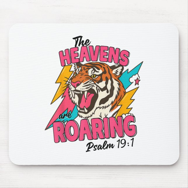Heavens håller Psalm 19 1 Bible Bh Musmatta (Framsidan)
