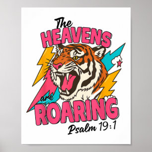 Heavens håller Psalm 19 1 Bible Bh Poster