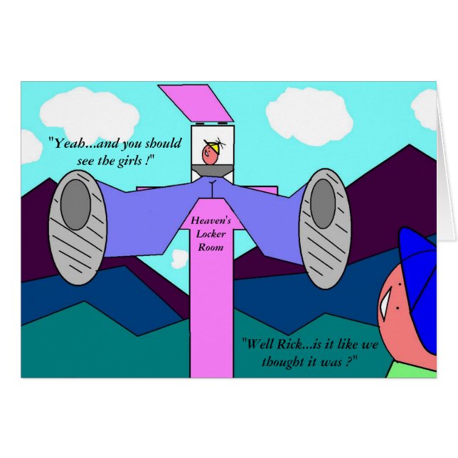 Heaven's Locker Room Hälsningskort (Framsidan Horizontal)