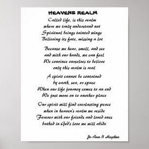 HEAVENS REALM POEM POSTER