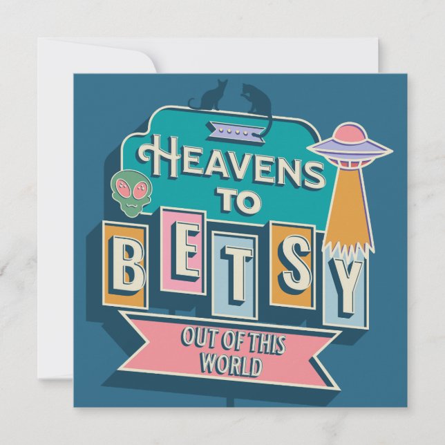 Heavens to Betsy Flat Card (Framsida)