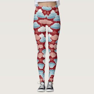 Heavens-viskare: Ett kinesiskt moln Mönster Leggings