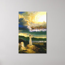 Heavens Welcome Embrace Jesus på Dusk Canvastryck