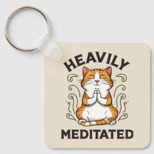 Heavily Meditated Funny Yoga Nyckelring