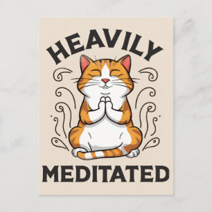 Heavily Meditated Funny Yoga Vykort