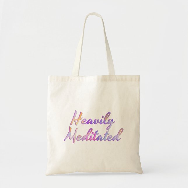 Heavily Meditated Rosa Mauve Aqua Blue             Tygkasse (Framsidan)