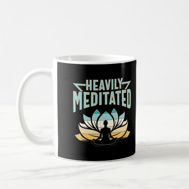 Heavily Meditated - Yoga Kaffemugg (Vänster)
