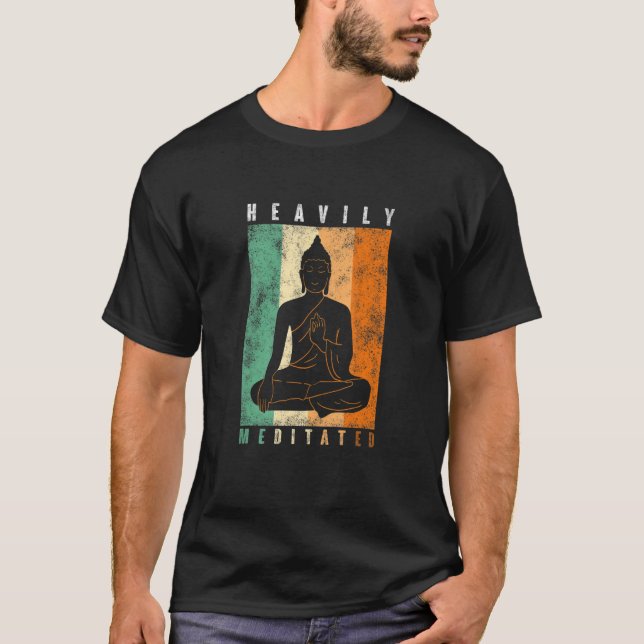 Heavily Meditated Yoga Pose T Shirt (Framsida)