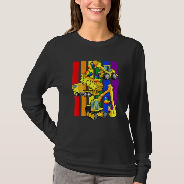 Heavry Equipment Heart Lgbt Support Community Pro T Shirt (Framsida)