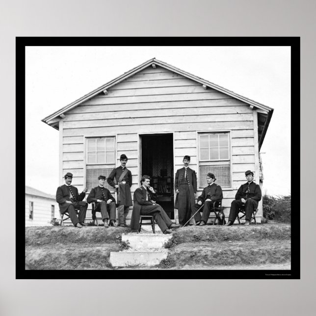 Heavy Artillery Officers at Fort Totten, DC 1865 Poster (Framsidan)