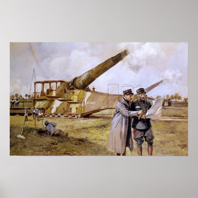 Heavy Artillery on the Railway, oktober 1916 Poster (Framsidan)