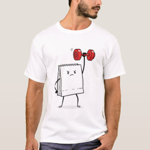 Heavy Bag Workout Funny Tecknad Gym T-Shirt