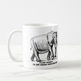 Heavy Cross-Hatched Elephant Kaffemugg
