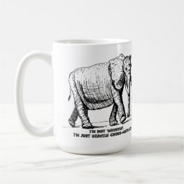 Heavy Cross-Hatched Elephant Kaffemugg