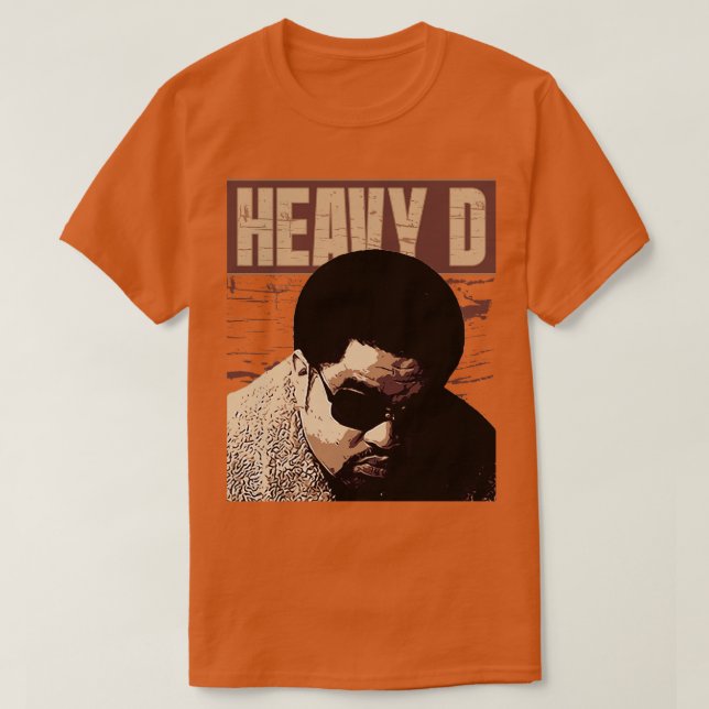 HEAVY D Brown Vintage T Shirt (Design framsida)