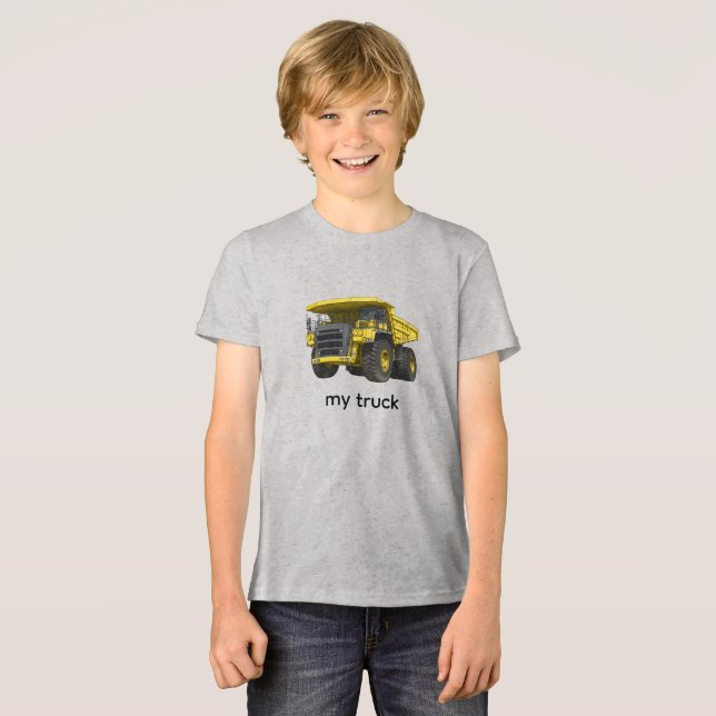 Heavy Dump Truck Illustration – Industrial Power M T Shirt (Framsida Full)