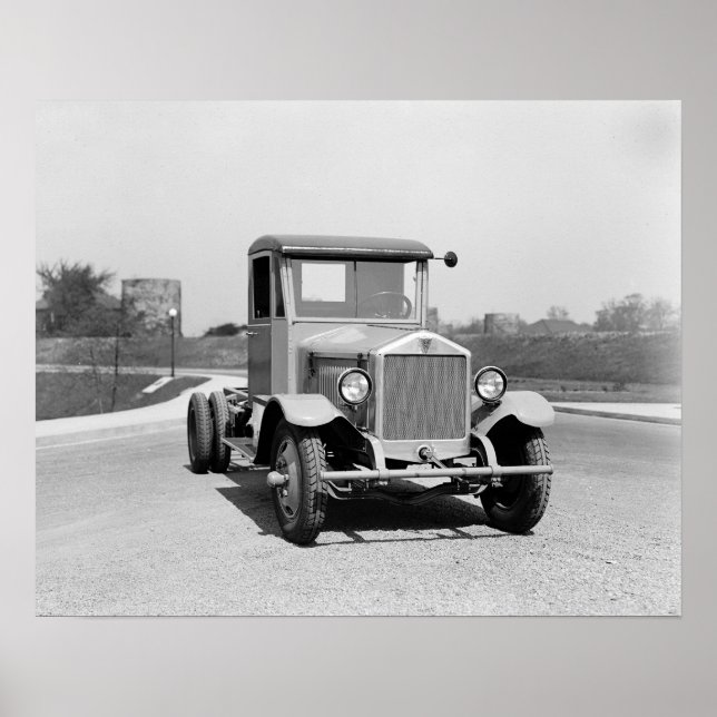 Heavy Duty Lastbil, 1925. Vintage Photo Poster (Framsidan)