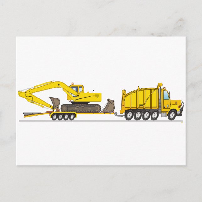 Heavy Duty Lastbil Crane Vykort (Framsida)