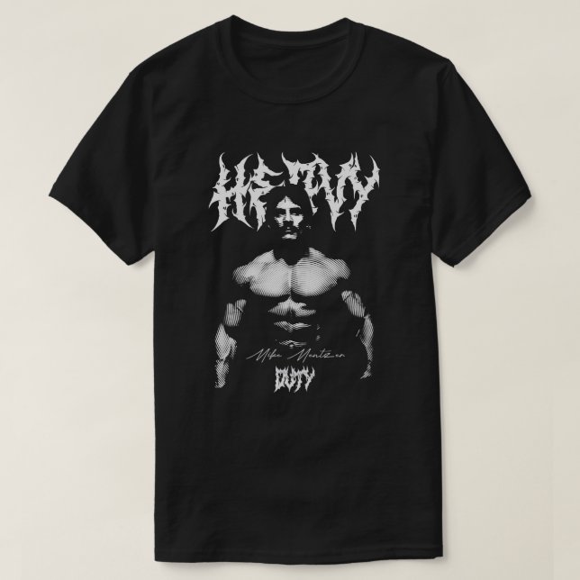 Heavy Duty Mike – Classic Bodybuilding Art T Shirt (Design framsida)