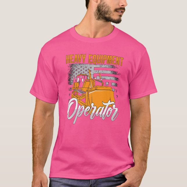 Heavy Equipment Operator Construction Fordon Bul T Shirt (Framsida)
