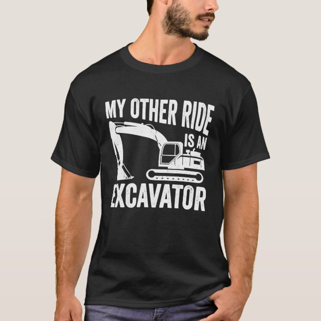 Heavy Equipment Operator  Excavator T Shirt (Framsida)