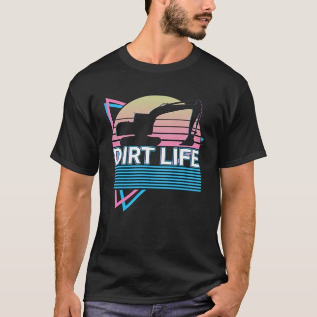 Heavy Equipment Operator Retro HEO HEV Dirt Life T Shirt (Framsida)