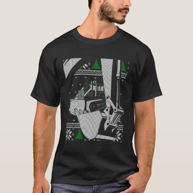 Heavy Equipment Operator Ugly jul Constructi T Shirt (Framsida)