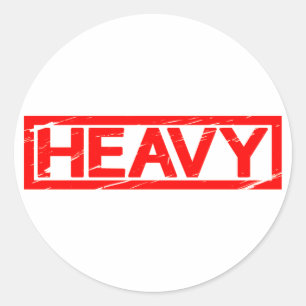 Heavy Frimärke Runt Klistermärke