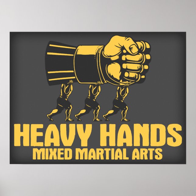 Heavy Händer MMA Poster (Framsidan)